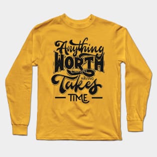 text art design Long Sleeve T-Shirt